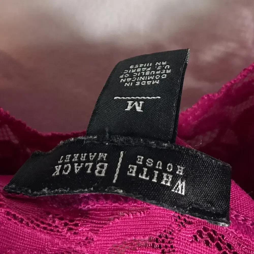 White House Black Market Women's Lace Cami Top Red Size M - Picture 5 of 8